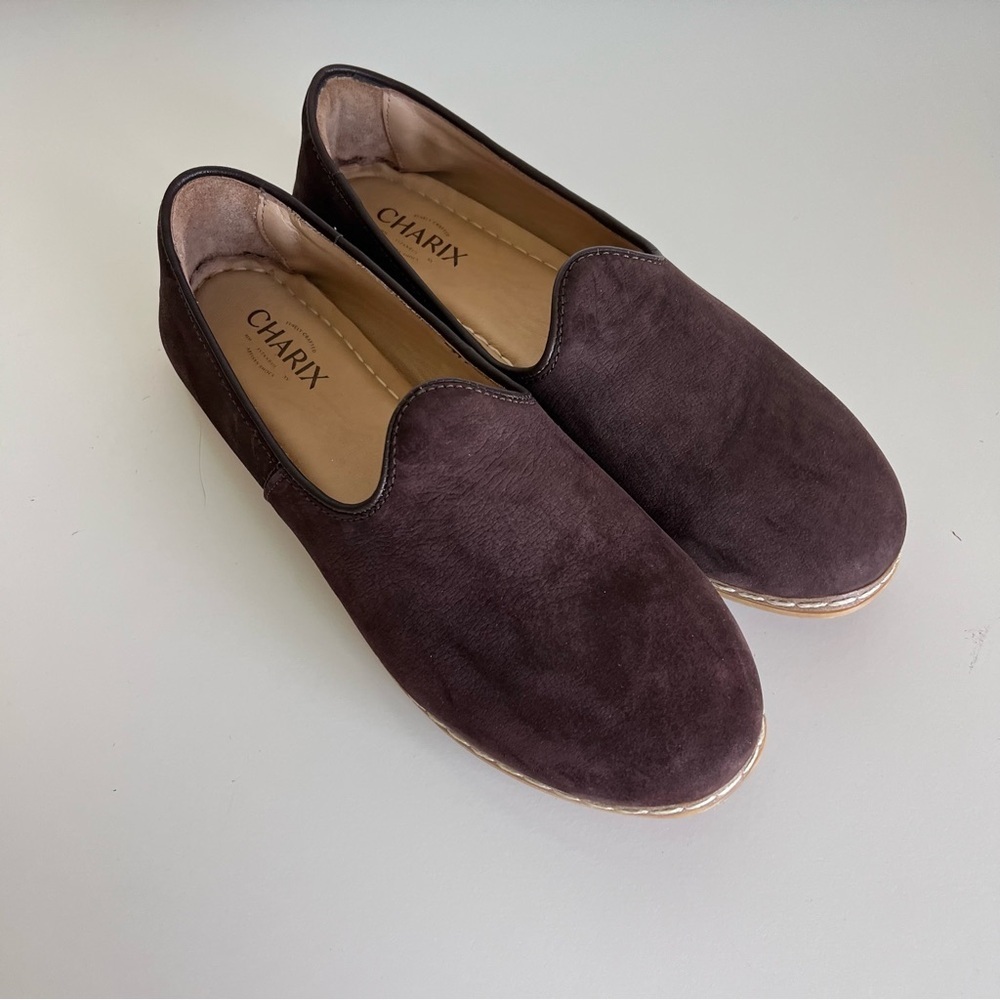 Charix Women’s Espresso Nubuck Slip-On Size 44‎
